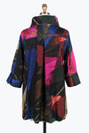 Damee Abstract Painting Micro-Cord Swing Jacket 4842-MLT