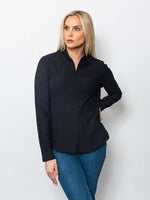 Snoskins Swirl Sport Jacquard Funnel Neck Zip top 48681-F25