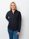 Snoskins Swirl Sport Jacquard Funnel Neck Zip top 48681-F25