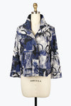 Damee  Multi-Print Biker Jacket 4913-BLU F24