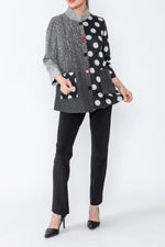 IC Collection POLKA DOT A-LINE JACKET Style 4929J