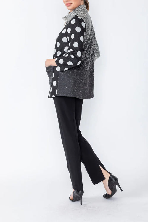 IC Collection POLKA DOT A-LINE JACKET Style 4929J
