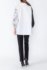 IC Collection CONTRAST BELL SLEEVE SHIRT Style 4932B