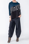 IC Collection RUNWAY COLOR-BLOCK KNIT TOP Style 4948T