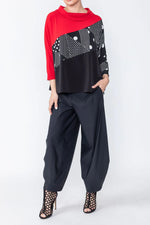 IC Collection RUNWAY COLOR-BLOCK KNIT TOP Style 4948T