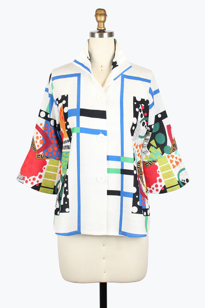 Damee 4955-MLT S25 Abstract Framed Art Jacket