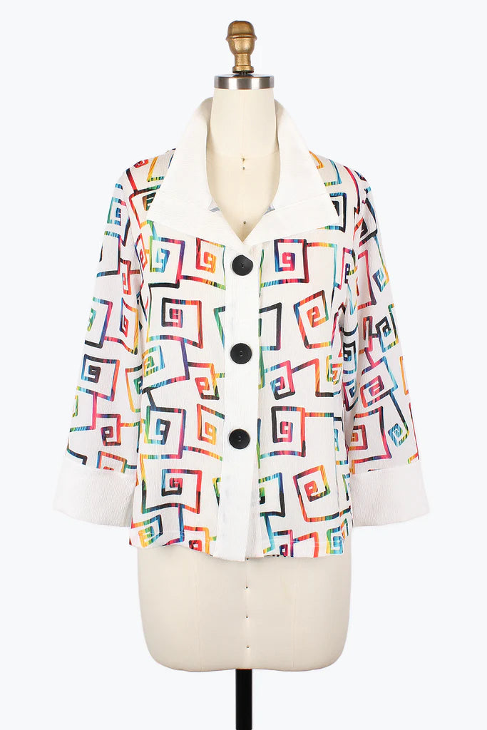 Damee 4968-MLT S25 Rainbow ae Crinkled Jacket