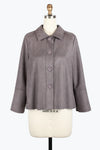 Damee Microsuede Bell Sleeve Jacket 4977-GRY F25
