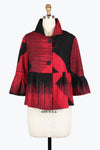 Damee Abstract Pattern Short Jacket 5003-Red White F25,