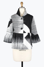 Damee Abstract Pattern Short Jacket 5003-Red White F25,