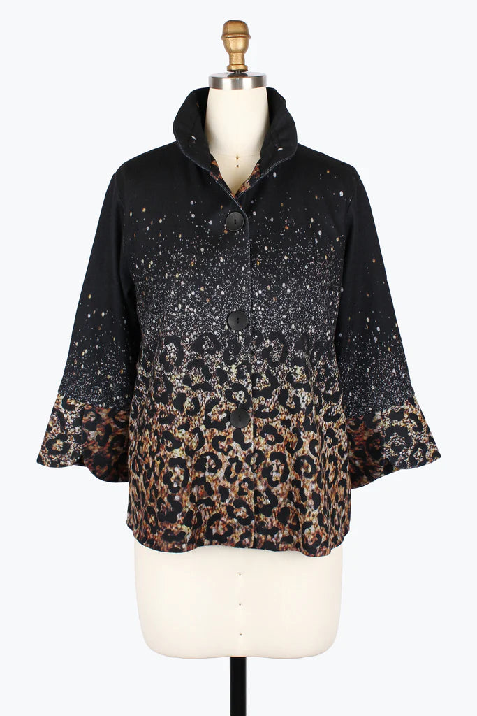 Damee Golden Leopard Jacket 5022-Beg F25
