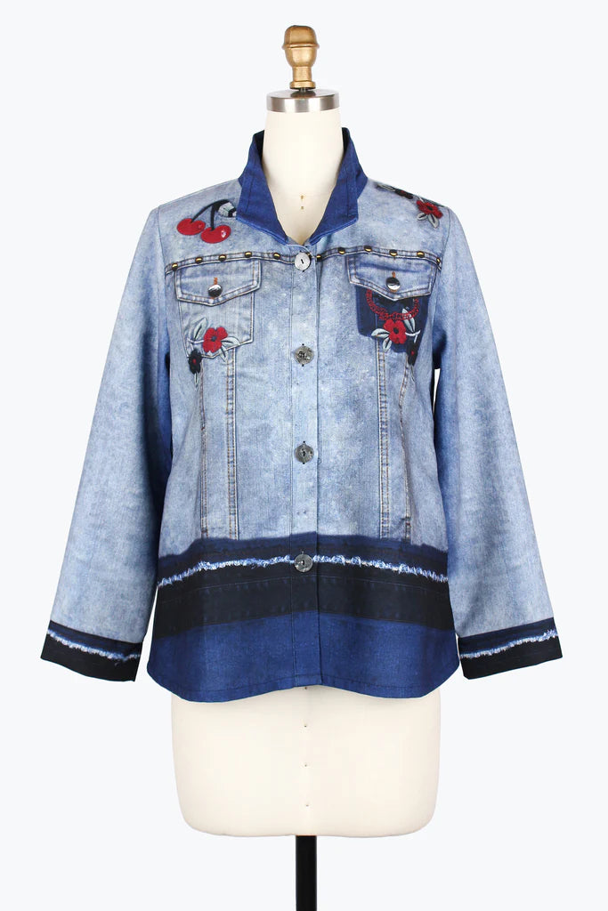 Damee 5031-BLU  DENIM PRINT JKT F25