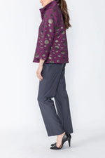 IC Collection METALIC DOT JACKET W/ SIDE POCKET Style 5074J