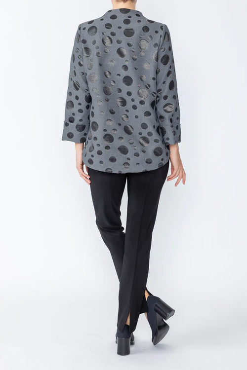 IC Collection METALIC DOT ONE BUTTON JACKET Style 5075J