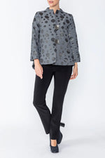 IC Collection METALIC DOT ONE BUTTON JACKET Style 5075J