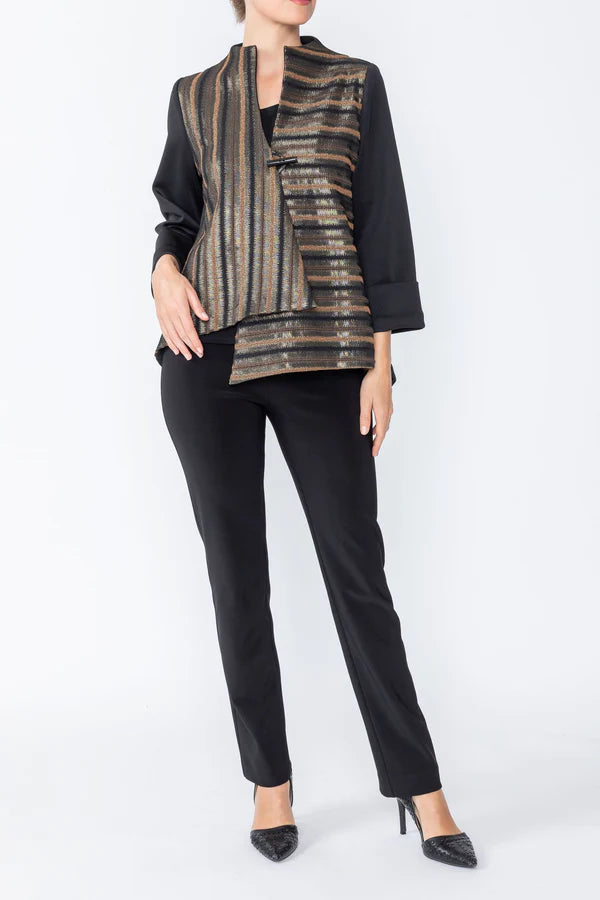 IC Collection METALLIC STRIPE JACKET W/ SOLID CONTRAST Style 5088J