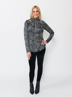 Snoskins zebra  Jacquard Zip Neck 52623-F25
