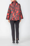 IC Collection Red 3-Button High Collar Jacket Style 5355J