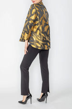 IC Collection Yellow One-Button Jacket Style 5374J