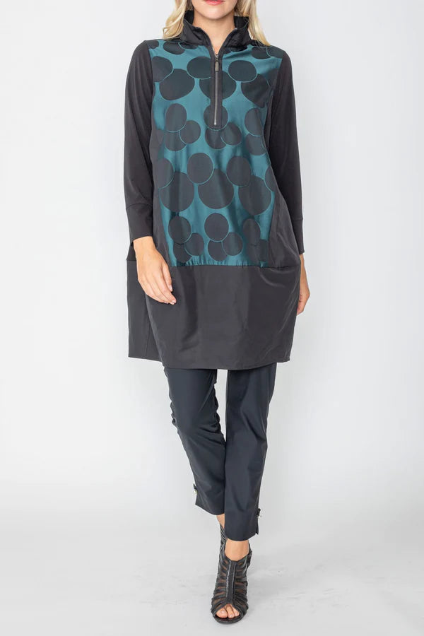 IC Collection Bubble Tunic W/ Dots & Pocket Style 5411T