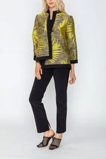 IC Collection ONE BUTTON JACKET W/ CONTRAST Style 5493J