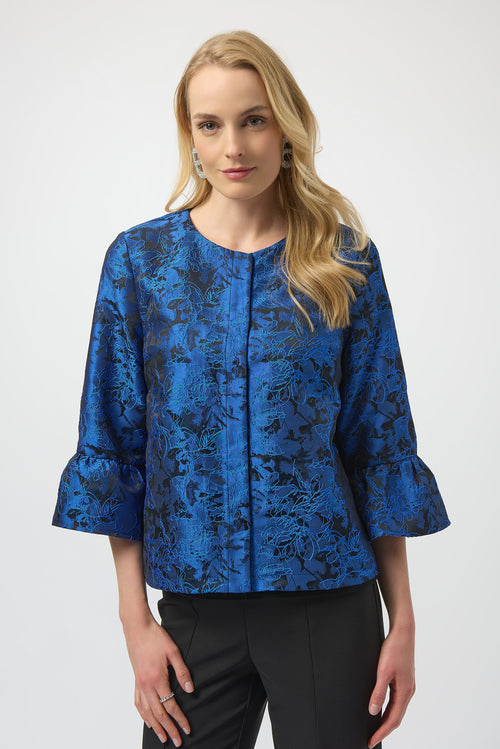 Joseph Ribkoff Floral Jaquard Trapeze Jacket 254075 F25