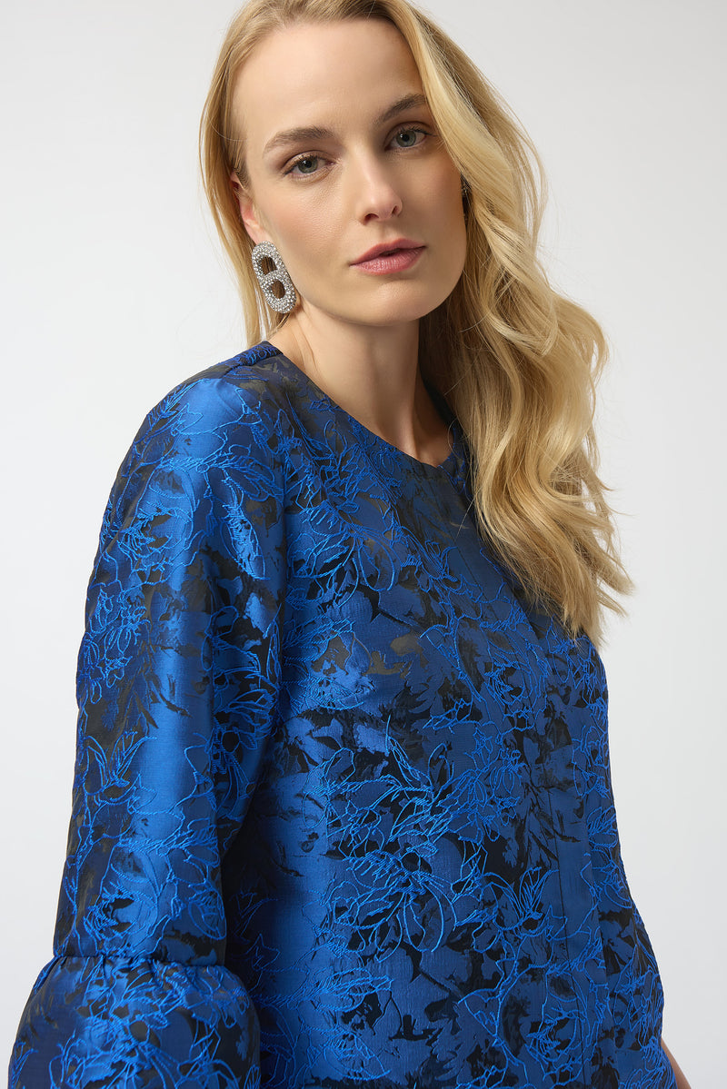 Joseph Ribkoff Floral Jaquard Trapeze Jacket 254075 F25