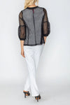 IC Collection SQUARE MESH ZIPPER JACKET Style 5698J