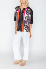 IC Collection ZIP UP SCARE PATTERN TOP Style 5772T