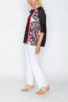 IC Collection ZIP UP SCARE PATTERN TOP Style 5772T