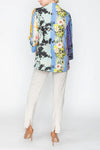 IC Collection ONE BUTTON JACKET W/ FLORAL PATTERN Style 5784J