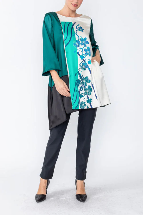 IC Collection LAYERED TUNIC WITH FLOWER Style 5847T