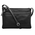 ILI New York Double Zip Haircalf Crossbody Bag Style 6028