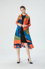 Vanite Couture Jacket Dress 61946, Orange Multi, Teal Multi, Black Multi