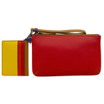 ILI New York Leather Wristlet Two Piece 6202