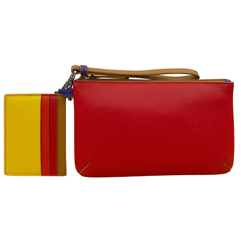 ILI New York Leather Wristlet Two Piece 6202