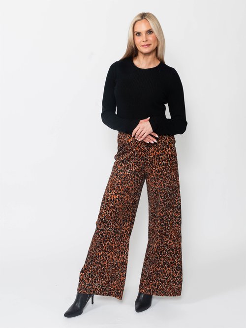Snoskins Double Knit Jaquard Wide Leg Pant 62710-25F