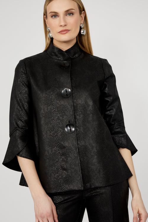 Frank Lyman Snake Print Flare Sleeve Jacket Style 253237 F25