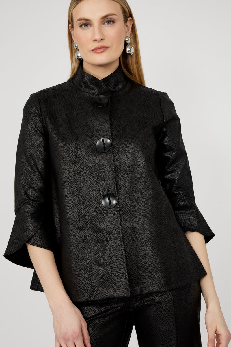 Frank Lyman Snake Print Flare Sleeve Jacket Style 253237 F25