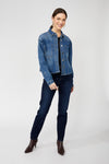 Frank Lyman Embroidered Denim Button Shirt Style 253708 F25