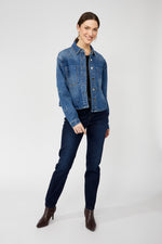 Frank Lyman Embroidered Denim Button Shirt Style 253708 F25