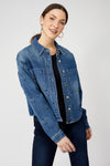 Frank Lyman Embroidered Denim Button Shirt Style 253708 F25