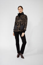 Frank Lyman Zipper Closure Animal Print Top Style 253840 F25