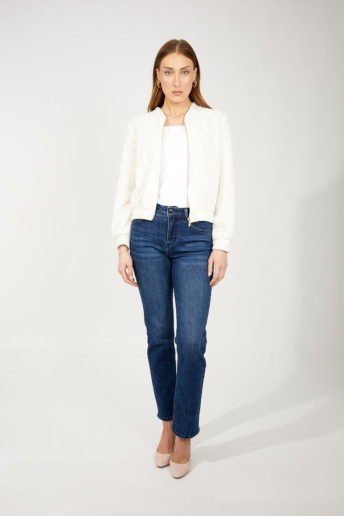 Frank Lyman Zipper Closure Casual Top Style 254206 F25