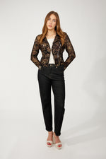 Frank Lyman Floral Lace Overlay Jacket Style 254322 F25