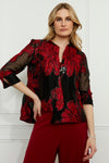 Frank Lyman | Floral Buttoned Collared Blouse Style 259157