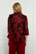 Frank Lyman | Floral Buttoned Collared Blouse Style 259157
