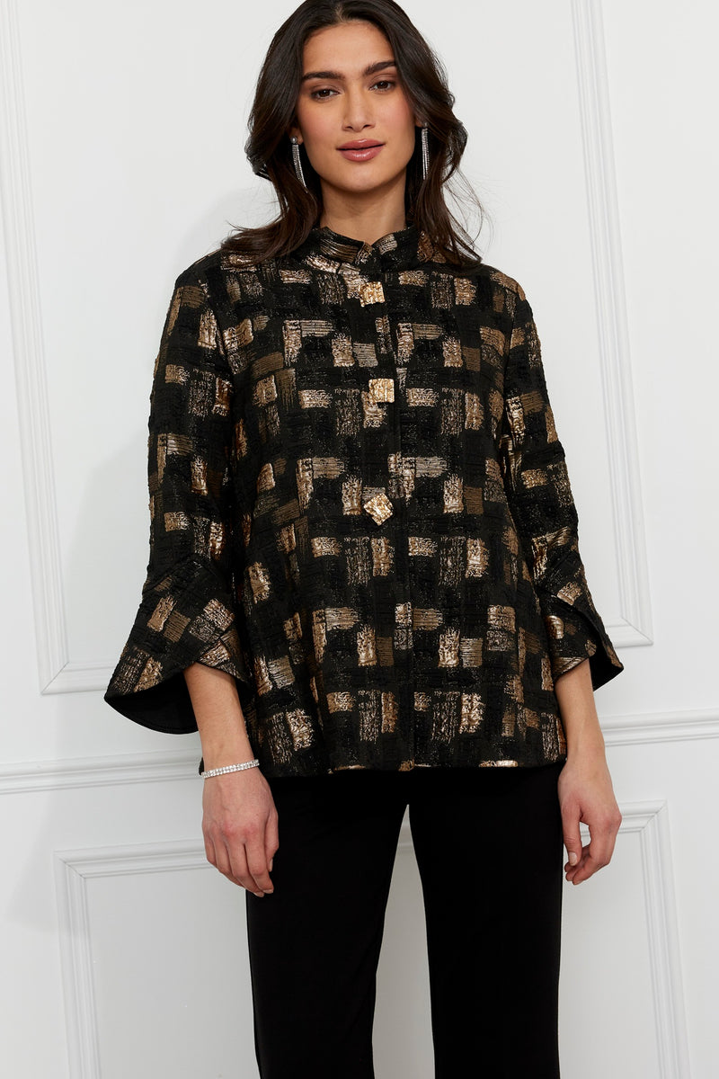 Frank Lyman |Dressy Black/Gold Jacket Style 259225