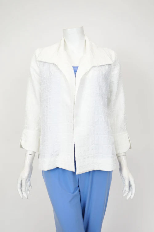 IC Collection Solid Jaquard Open Jacket 6289J 25S