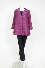 IC Collection Jacket 6290J Turquoise, Plum, Black, Brown F24